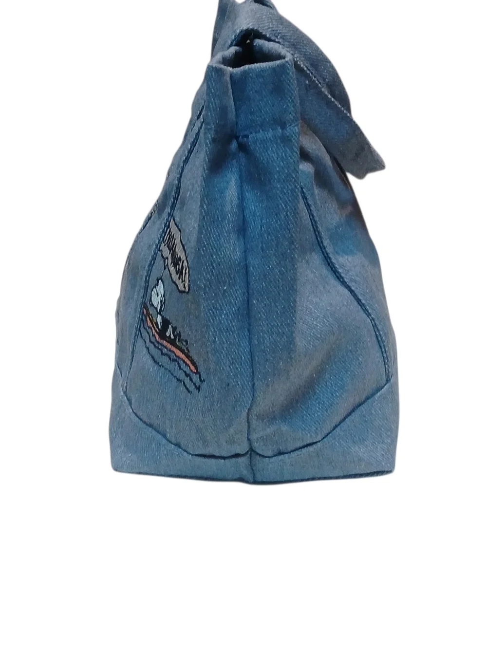 Peanuts -New Snoopy Denim Japanese Style Embroiderd Snoopys, Inside Pocket